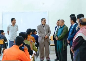 تدشين امتحانات الفصل الأول من العام الدراسي الجاري بكلية المجتمع بمحافظة شبوة